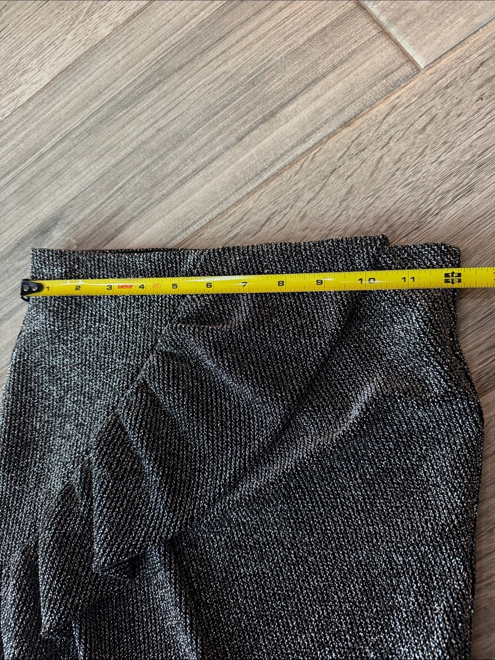 IRO Metallic Ruffled Ribbed Knit Mini Skirt. - Picture 10 of 10